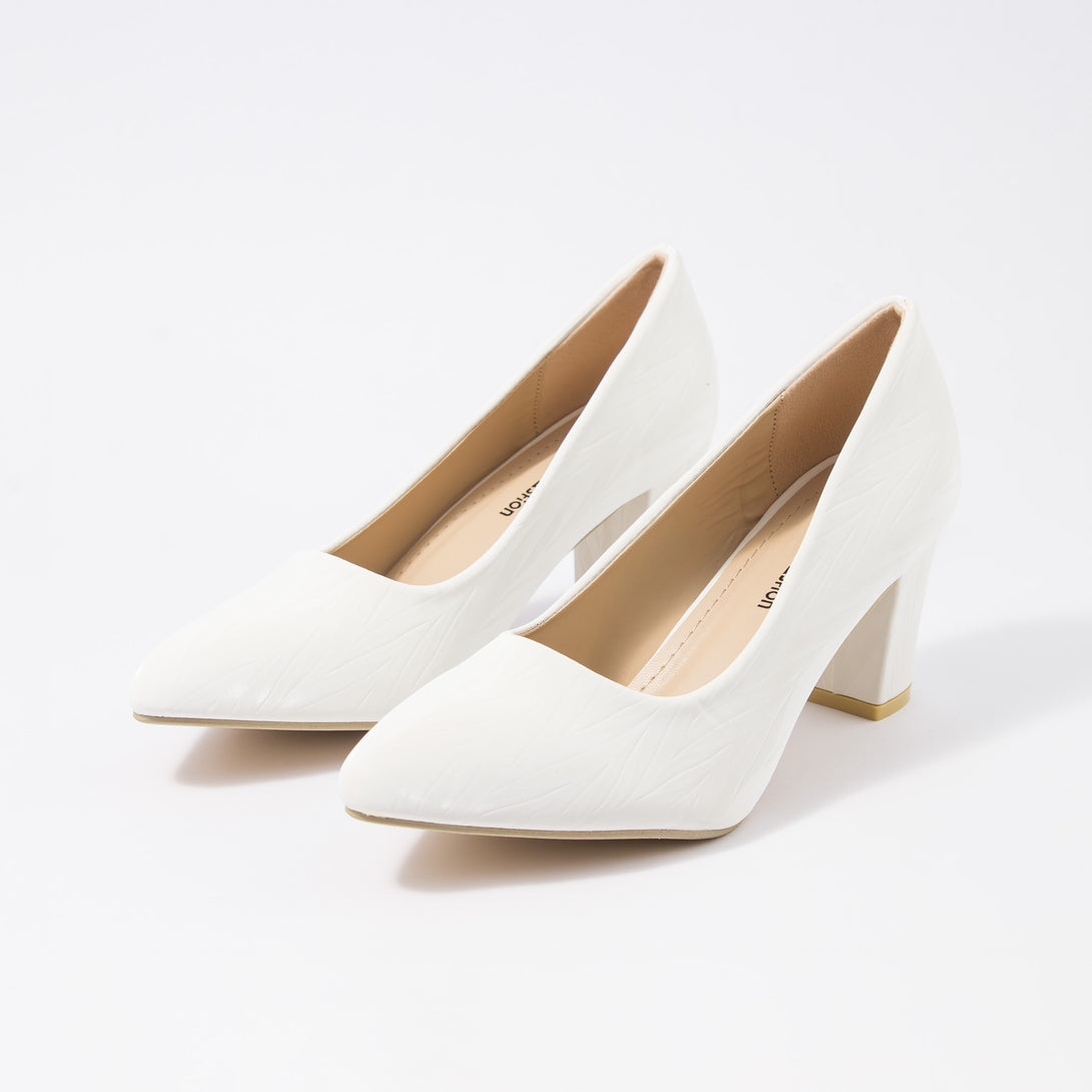 حذاء بامب نسائي كعب مرتفع عريض