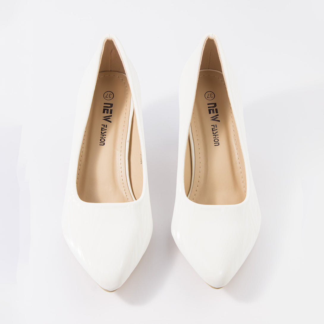 حذاء بامب نسائي كعب مرتفع عريض