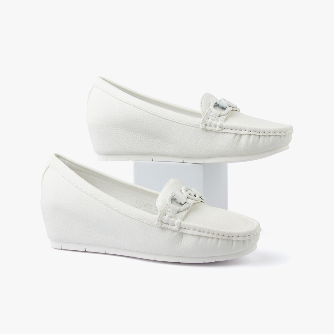 حذاء لوفر بكعب ويدج نسائي