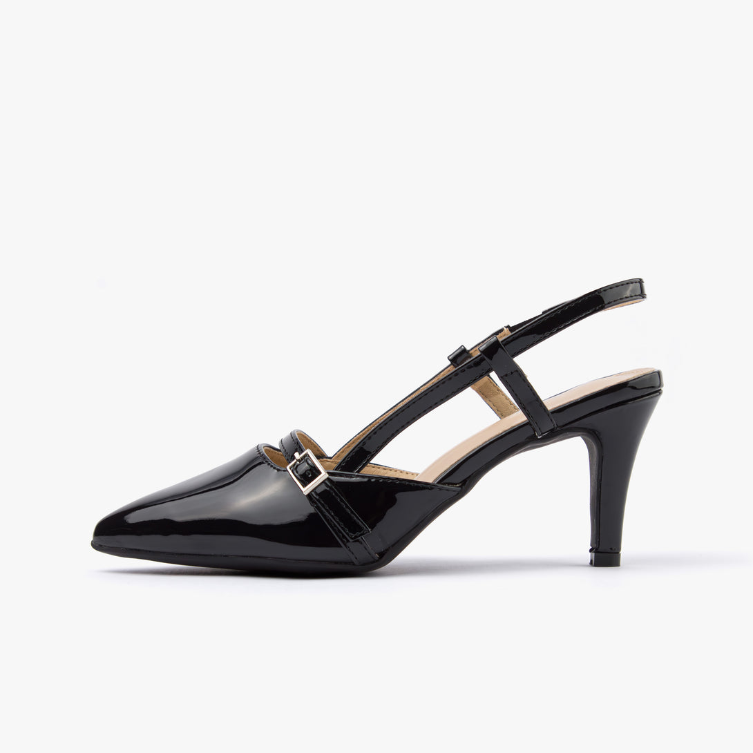 حذاء نسائي كعب متوسط سلاينغ باك