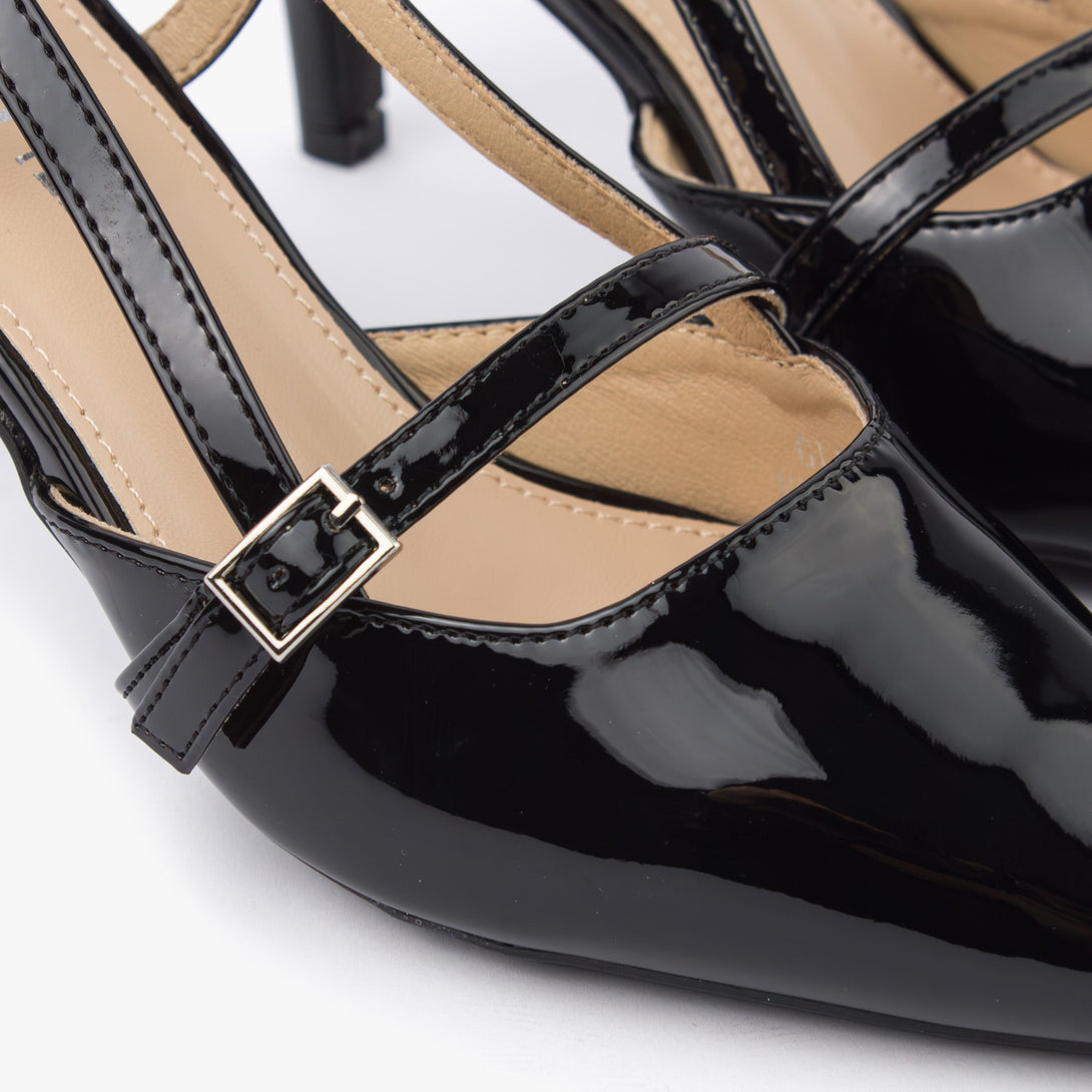 حذاء نسائي كعب متوسط سلاينغ باك