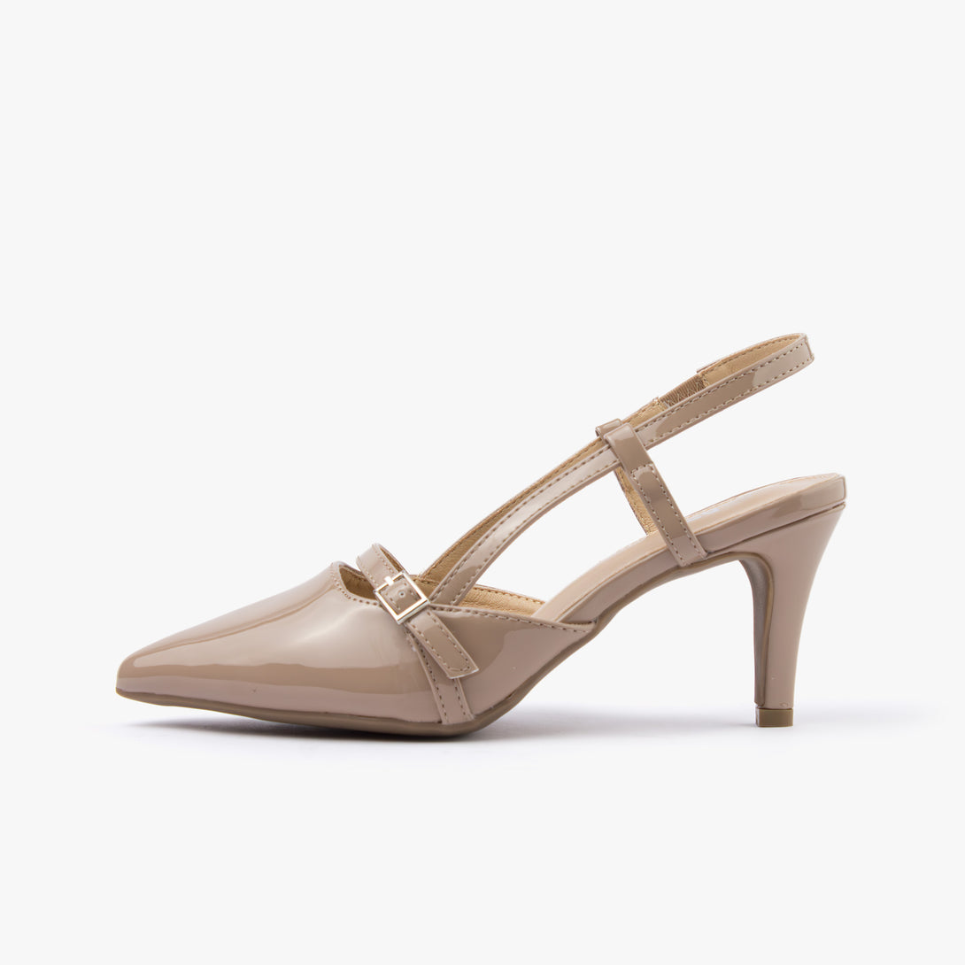 حذاء نسائي كعب متوسط سلاينغ باك