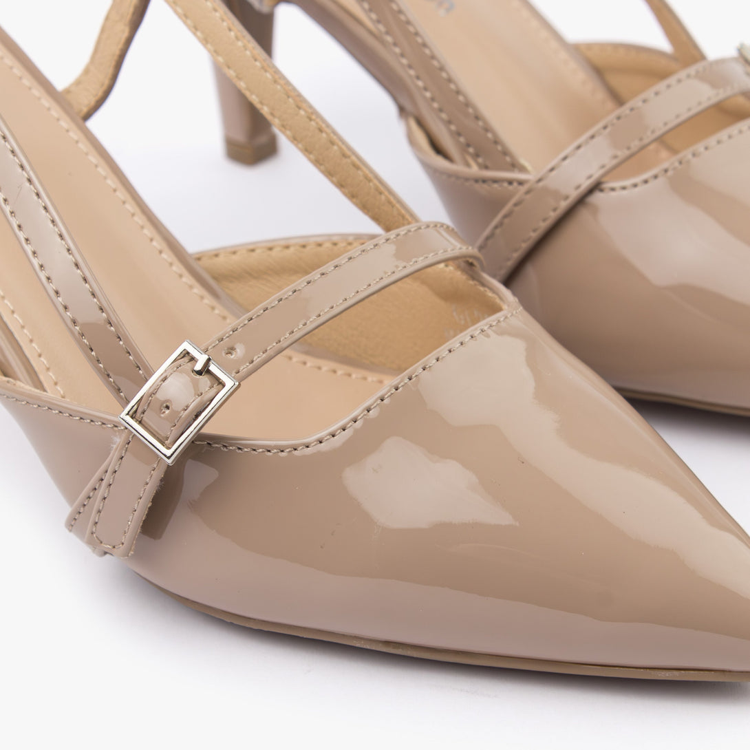 حذاء نسائي كعب متوسط سلاينغ باك