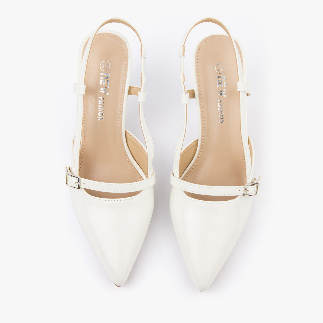 حذاء نسائي كعب متوسط سلاينغ باك