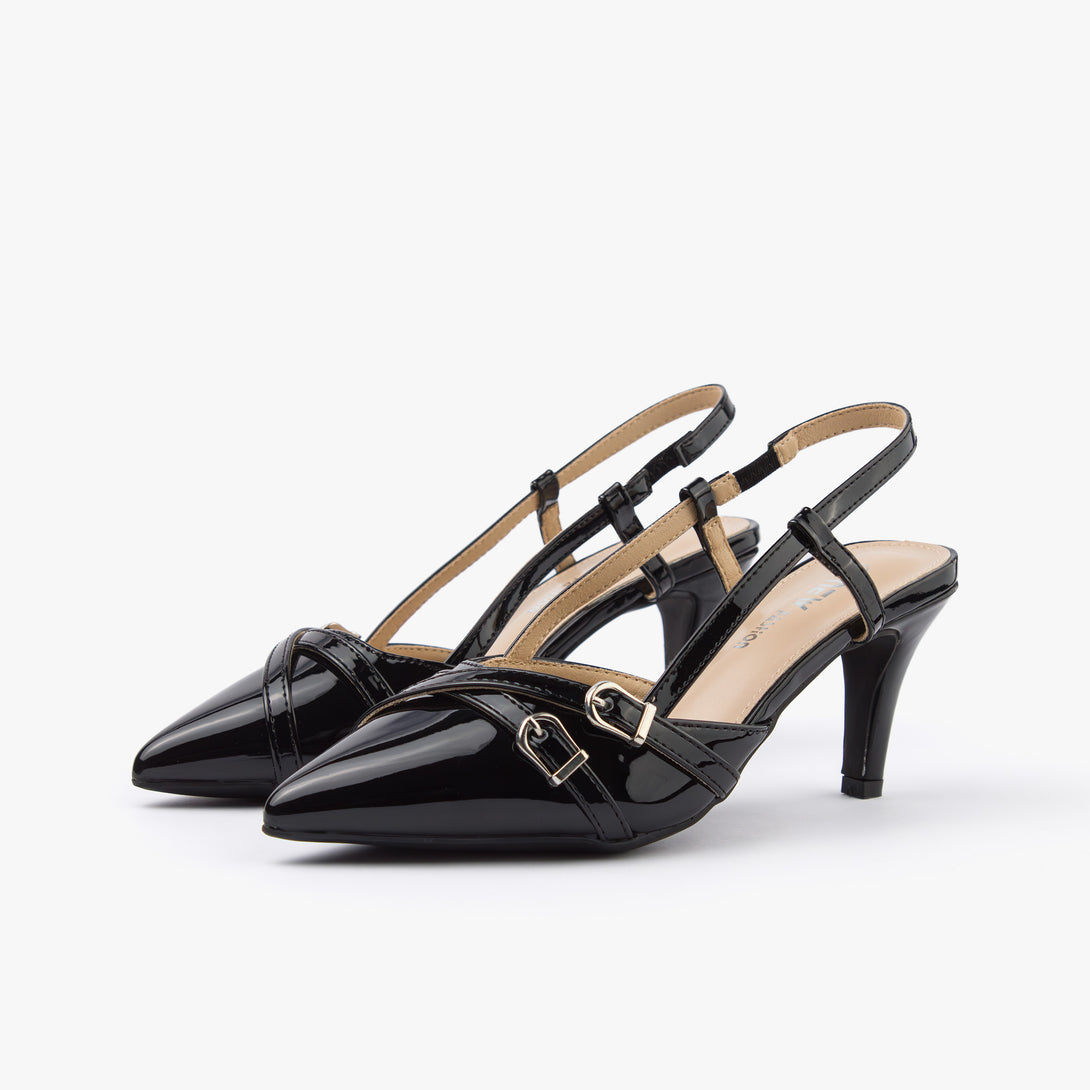 حذاء نسائي كعب متوسط سلاينغ باك