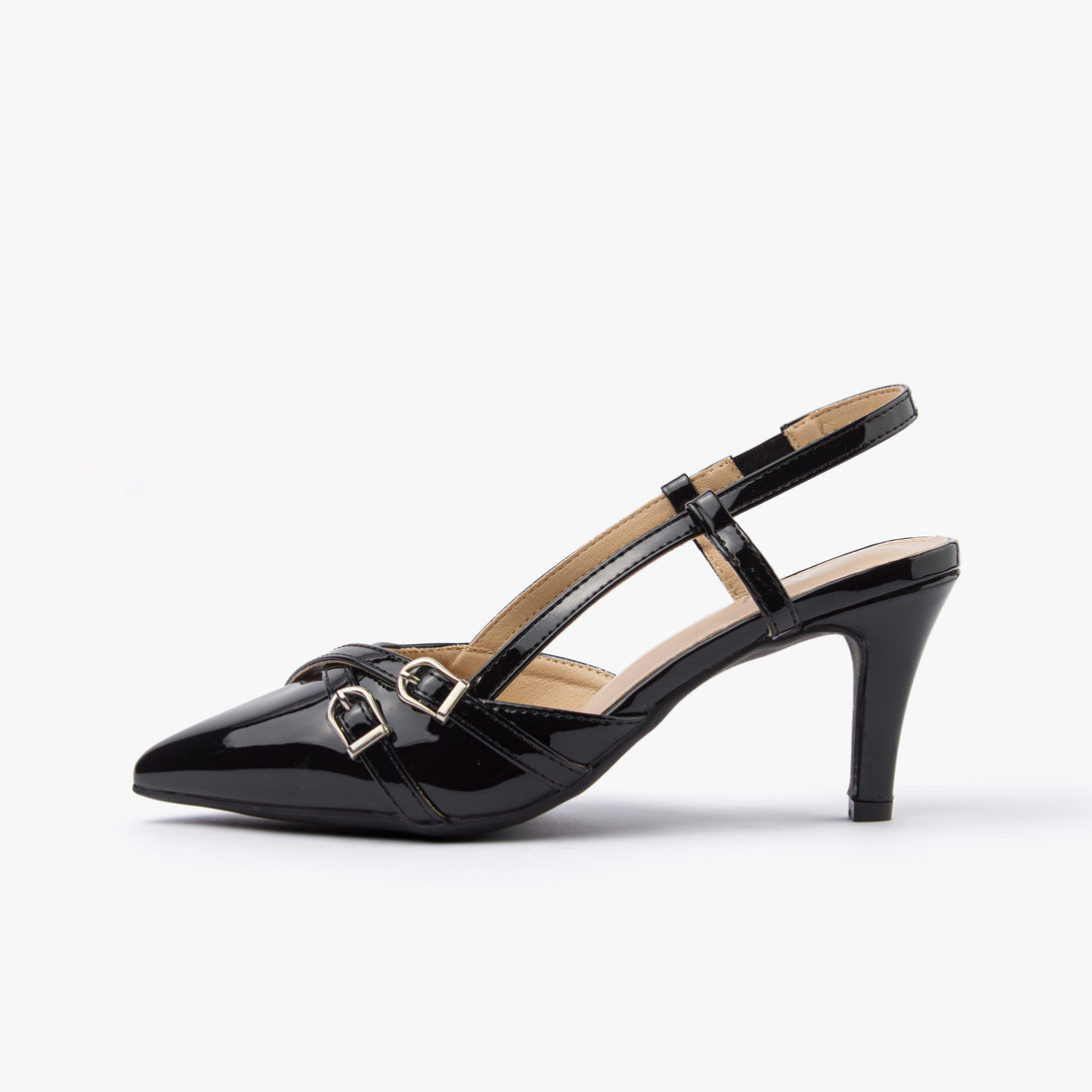 حذاء نسائي كعب متوسط سلاينغ باك