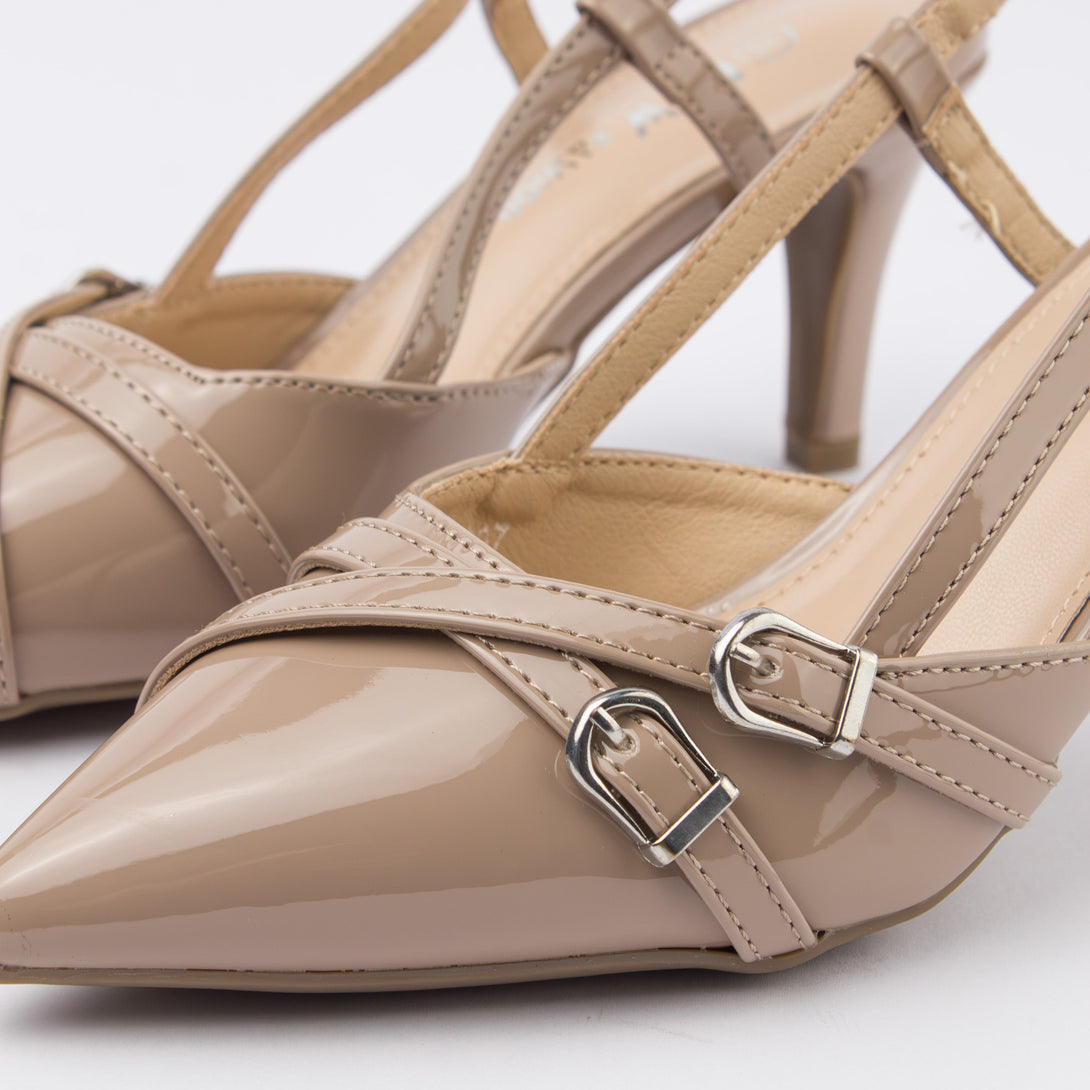 حذاء نسائي كعب متوسط سلاينغ باك