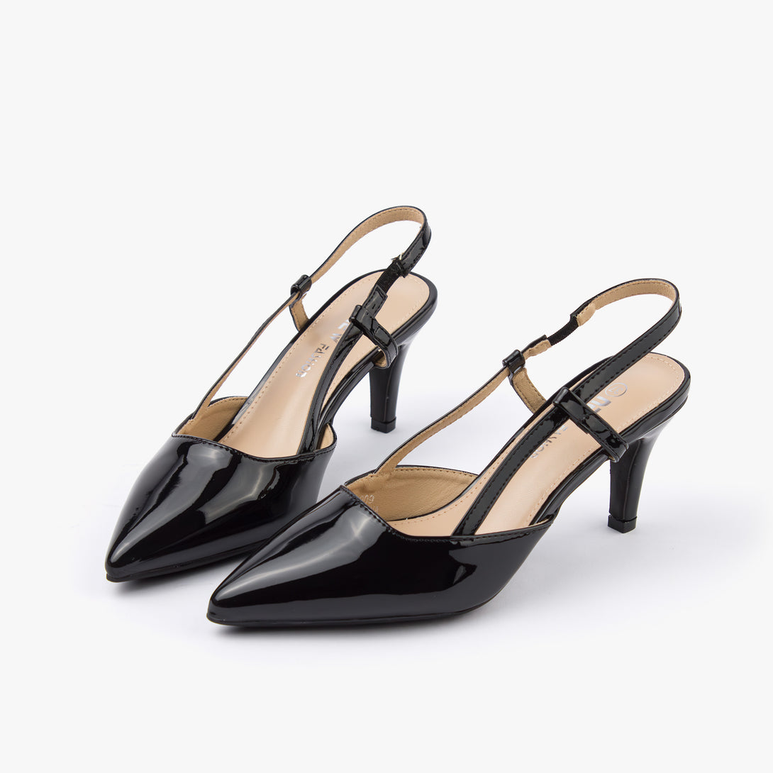 حذاء نسائي كعب متوسط سلاينغ باك