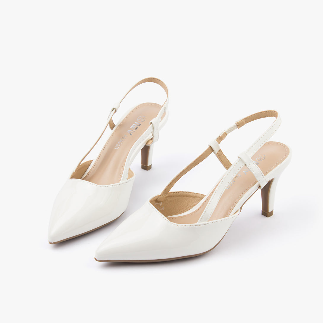 حذاء نسائي كعب متوسط سلاينغ باك