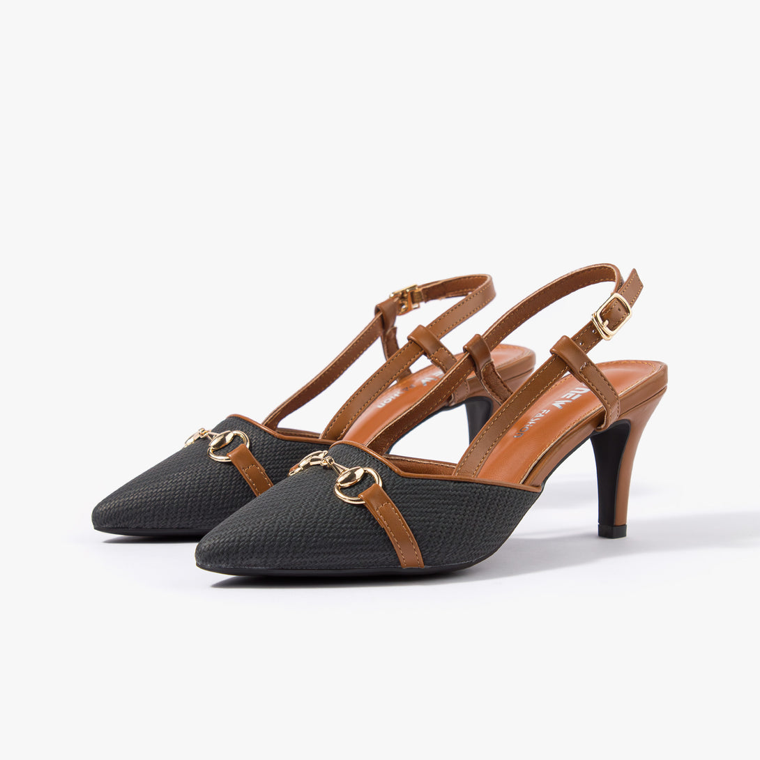 حذاء نسائي كعب متوسط سلاينغ باك