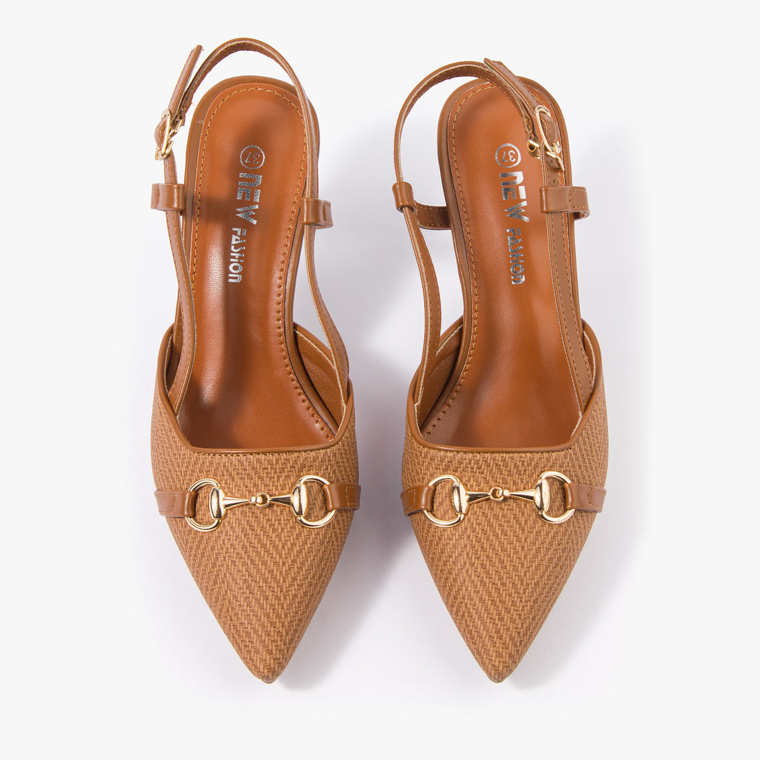 حذاء نسائي كعب متوسط سلاينغ باك