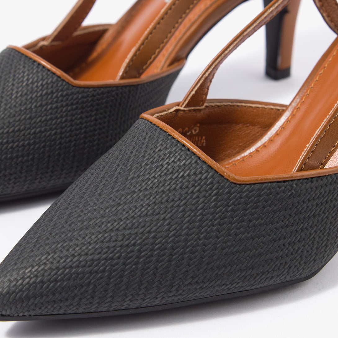 حذاء نسائي كعب متوسط سلاينغ باك