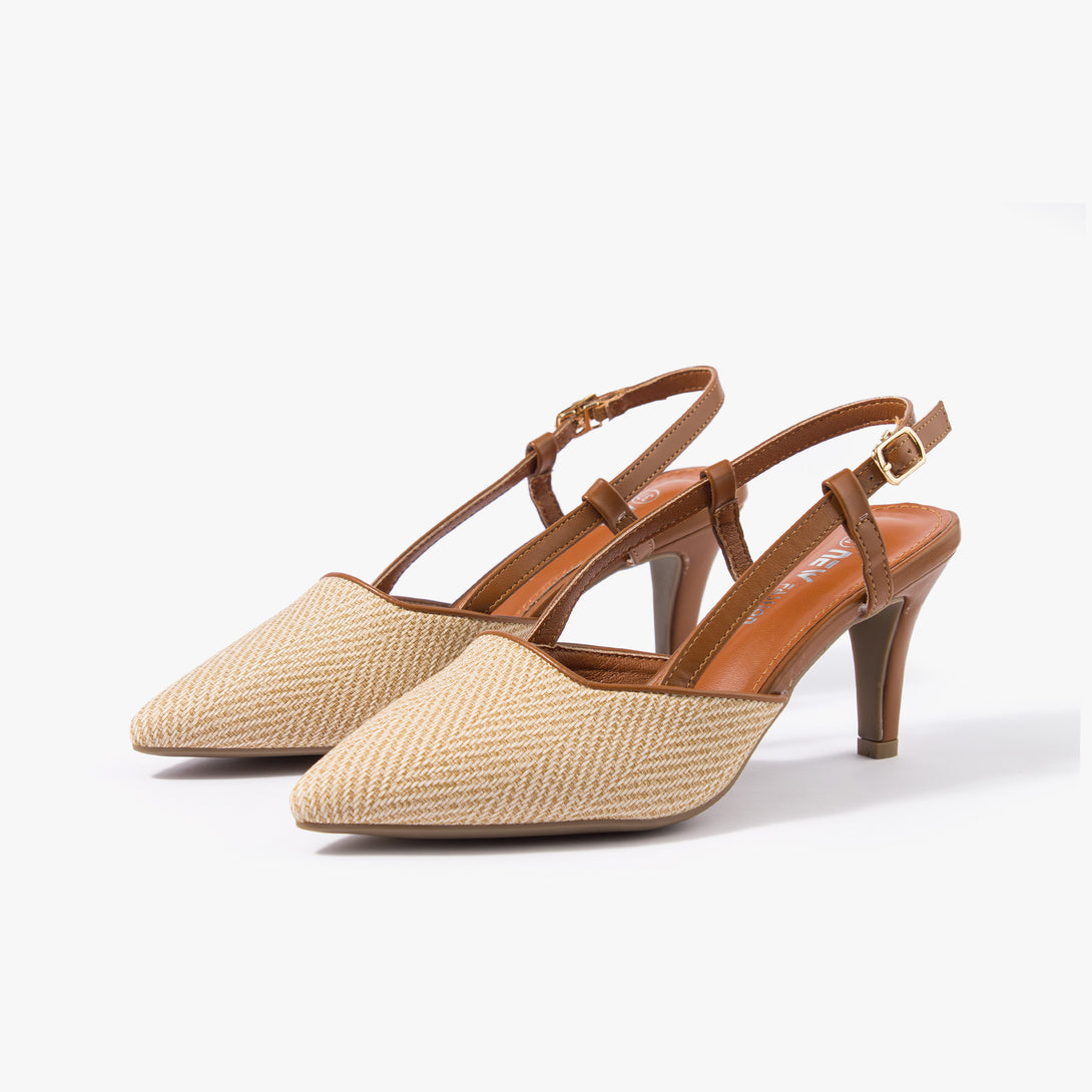 حذاء نسائي كعب متوسط سلاينغ باك