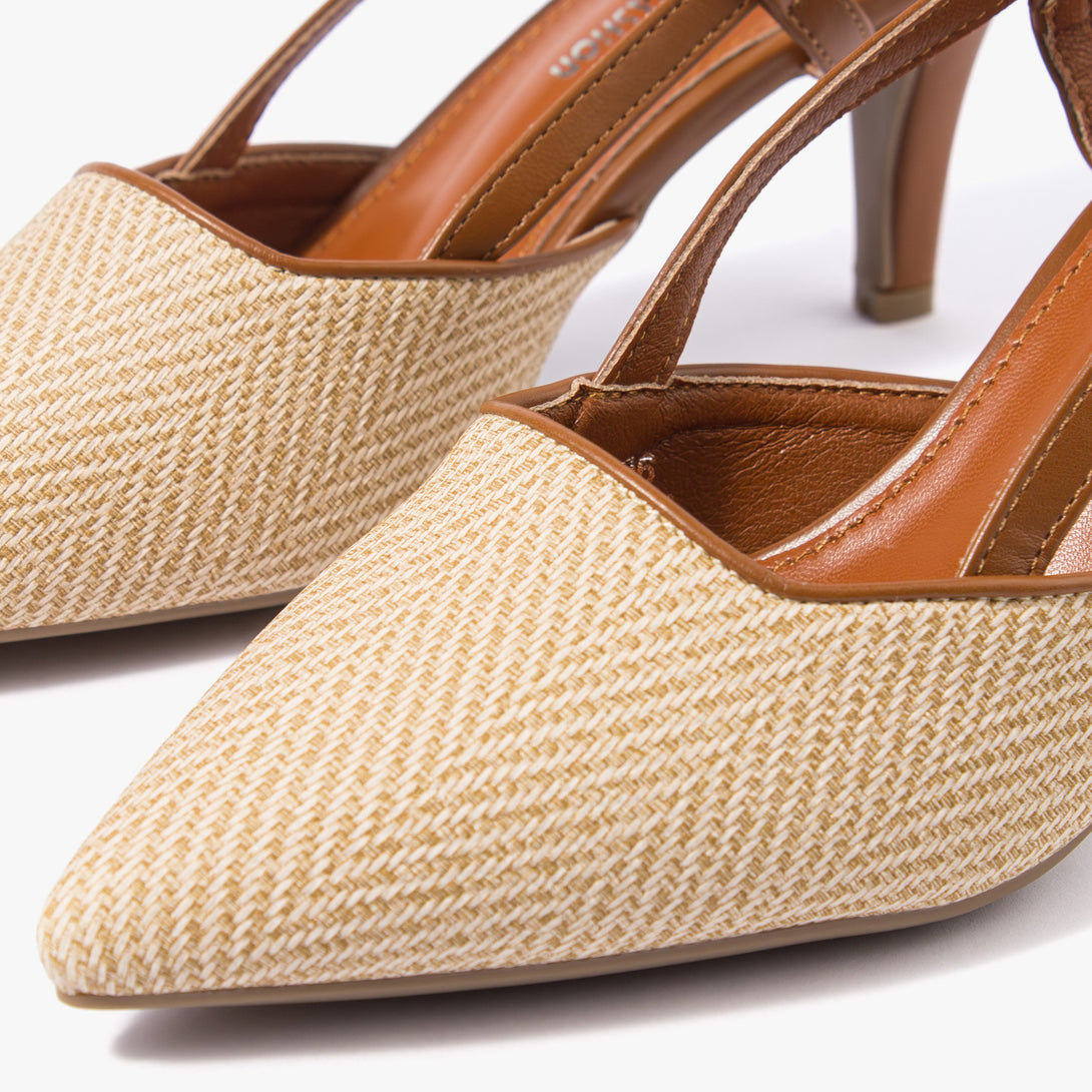 حذاء نسائي كعب متوسط سلاينغ باك