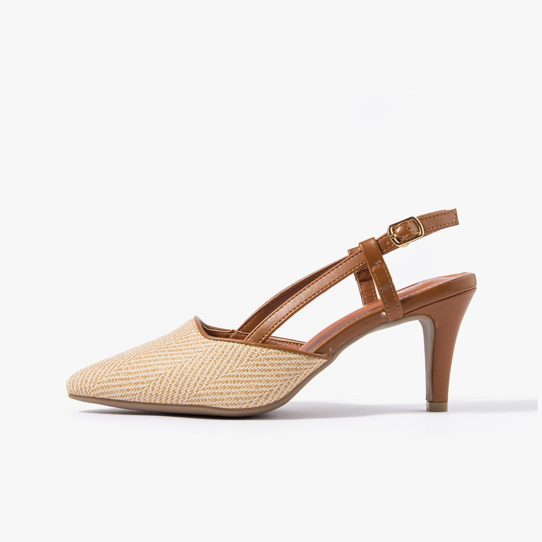 حذاء نسائي كعب متوسط سلاينغ باك