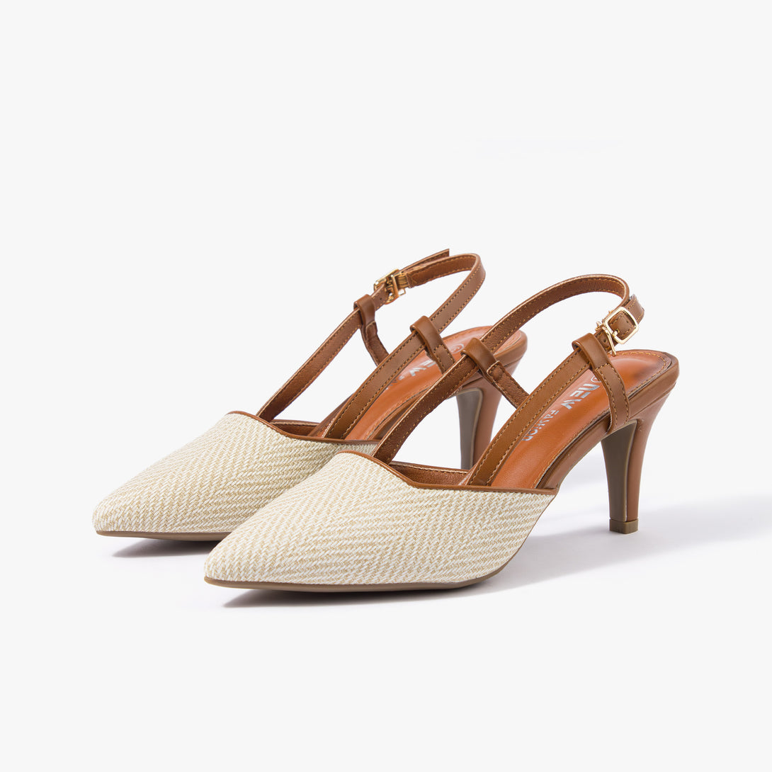 حذاء نسائي كعب متوسط سلاينغ باك