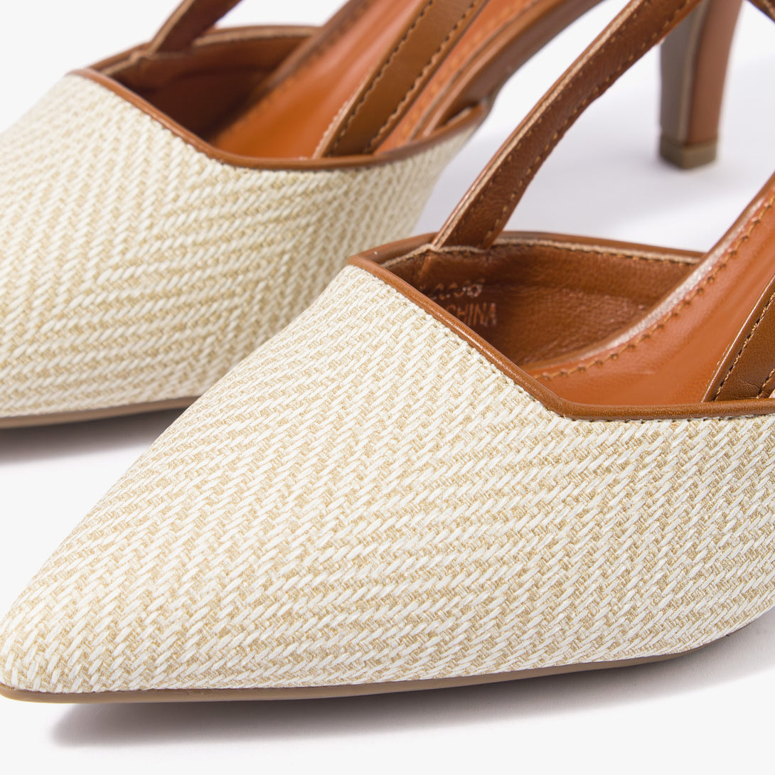 حذاء نسائي كعب متوسط سلاينغ باك