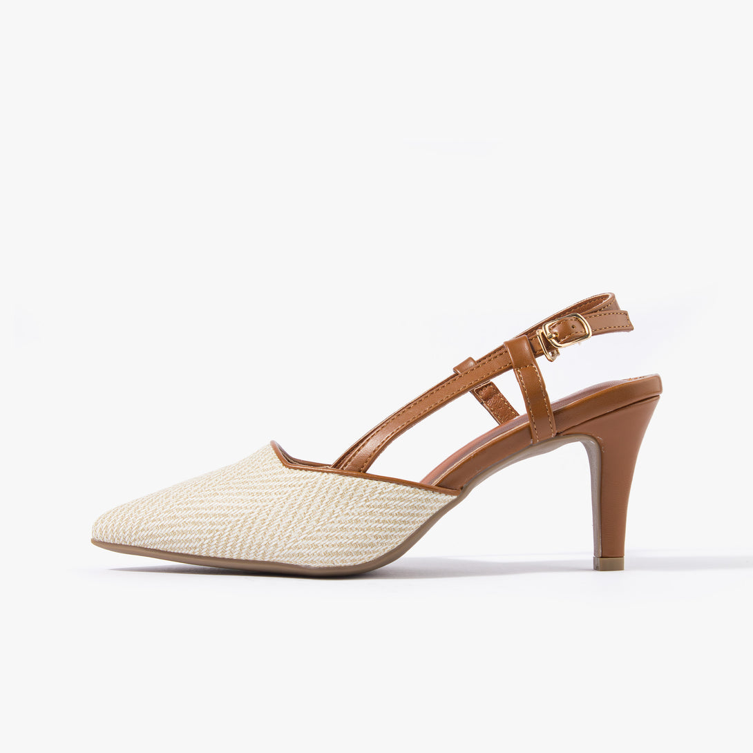 حذاء نسائي كعب متوسط سلاينغ باك