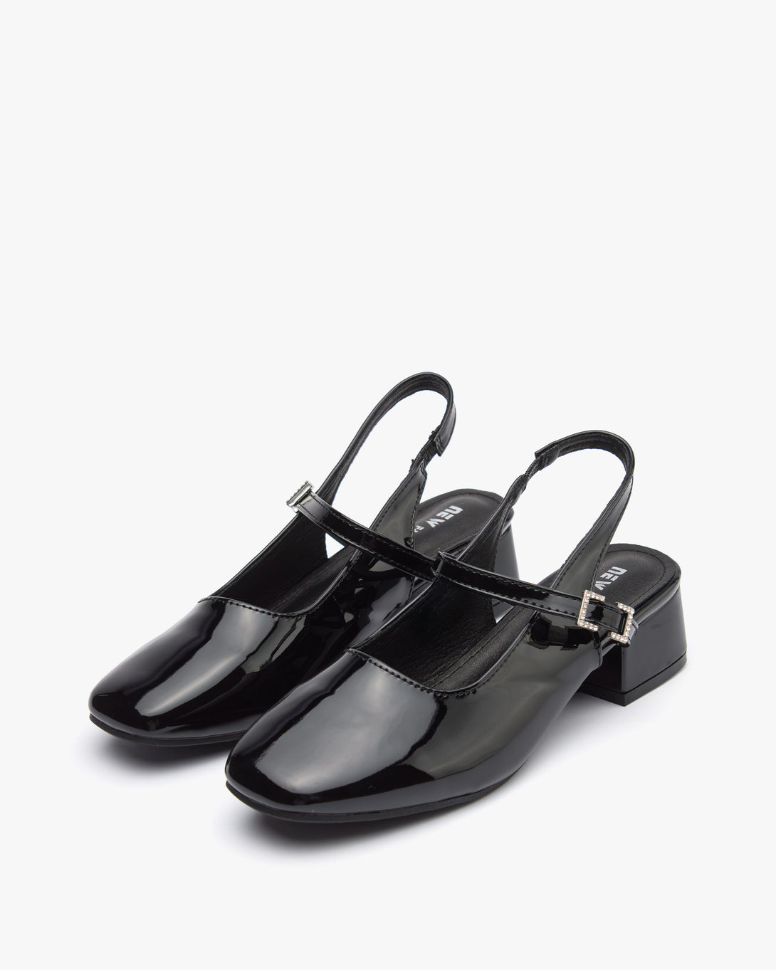 حذاء ماري جين بكعب عريض