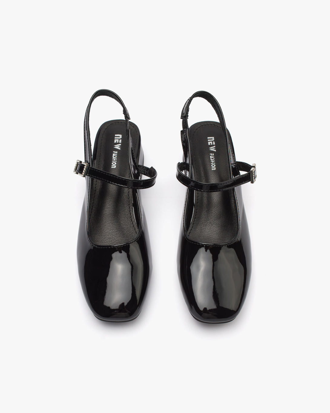 حذاء ماري جين بكعب عريض