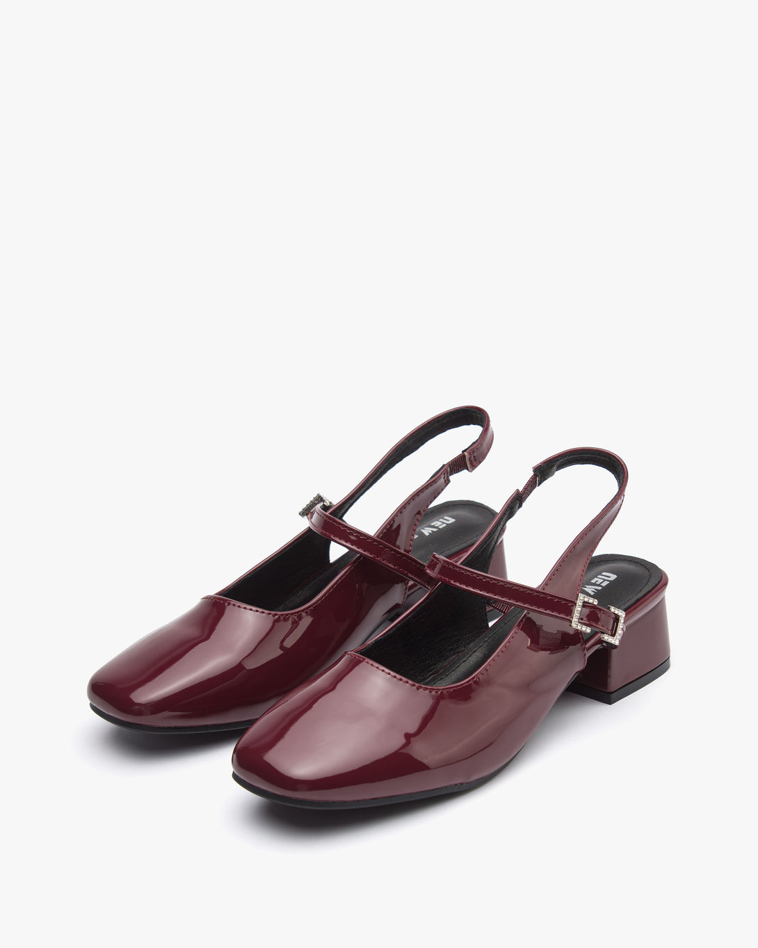 حذاء ماري جين بكعب عريض