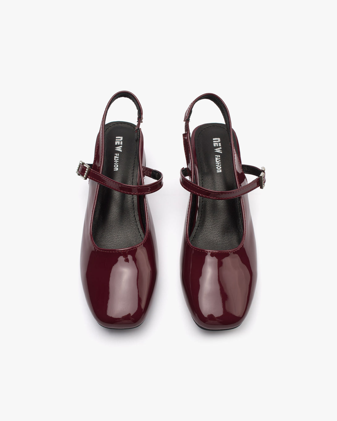 حذاء ماري جين بكعب عريض