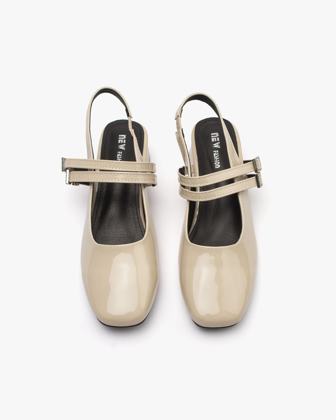 حذاء ماري جين بكعب عريض