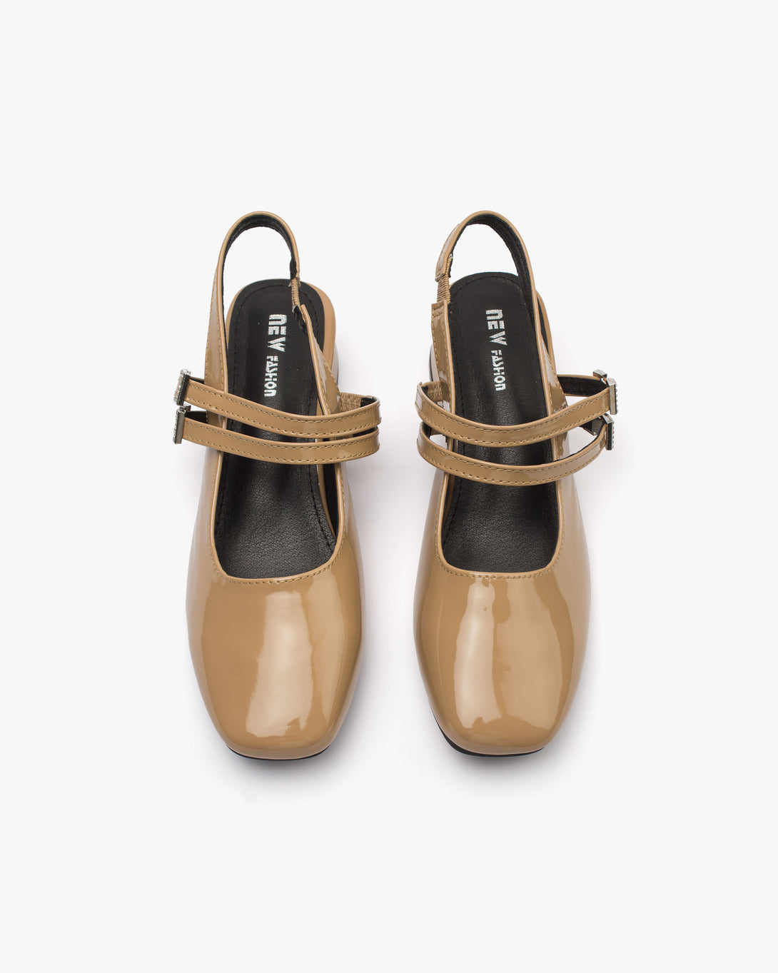 حذاء ماري جين بكعب عريض