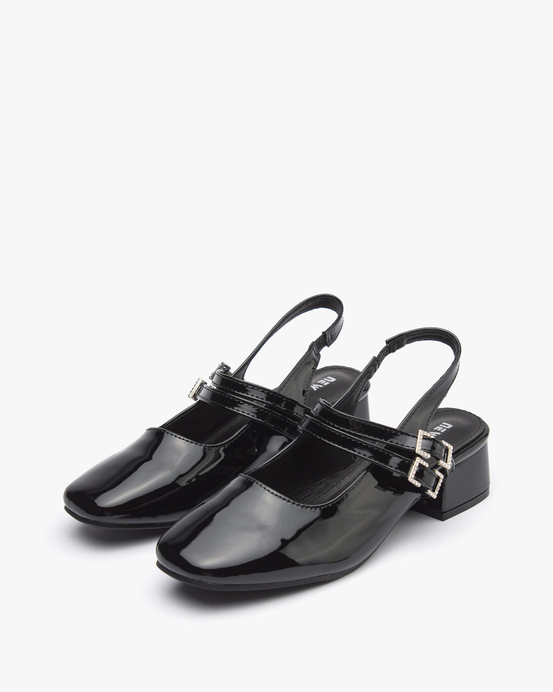 حذاء ماري جين بكعب عريض