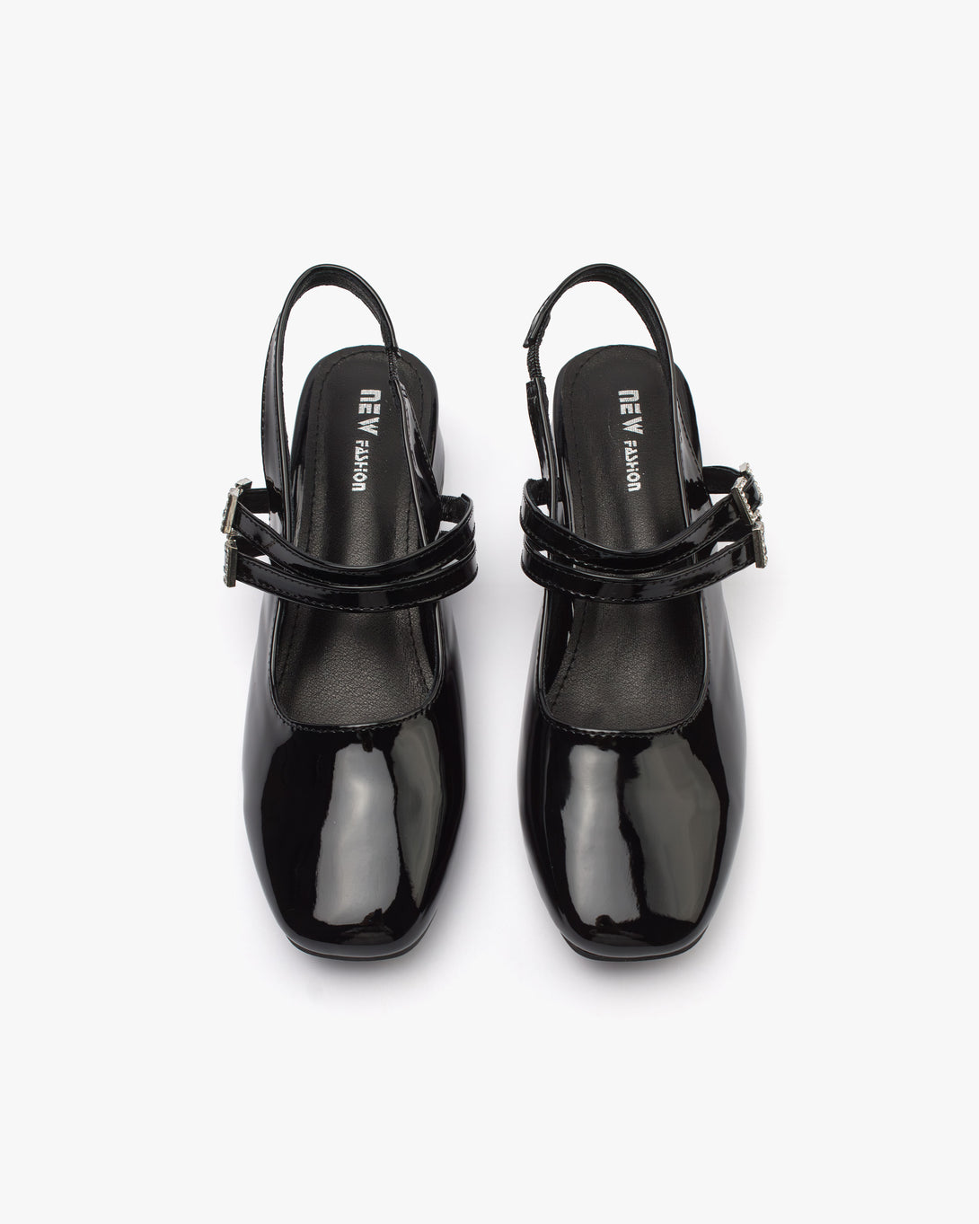 حذاء ماري جين بكعب عريض